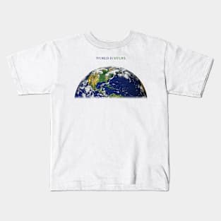 world is my life Kids T-Shirt